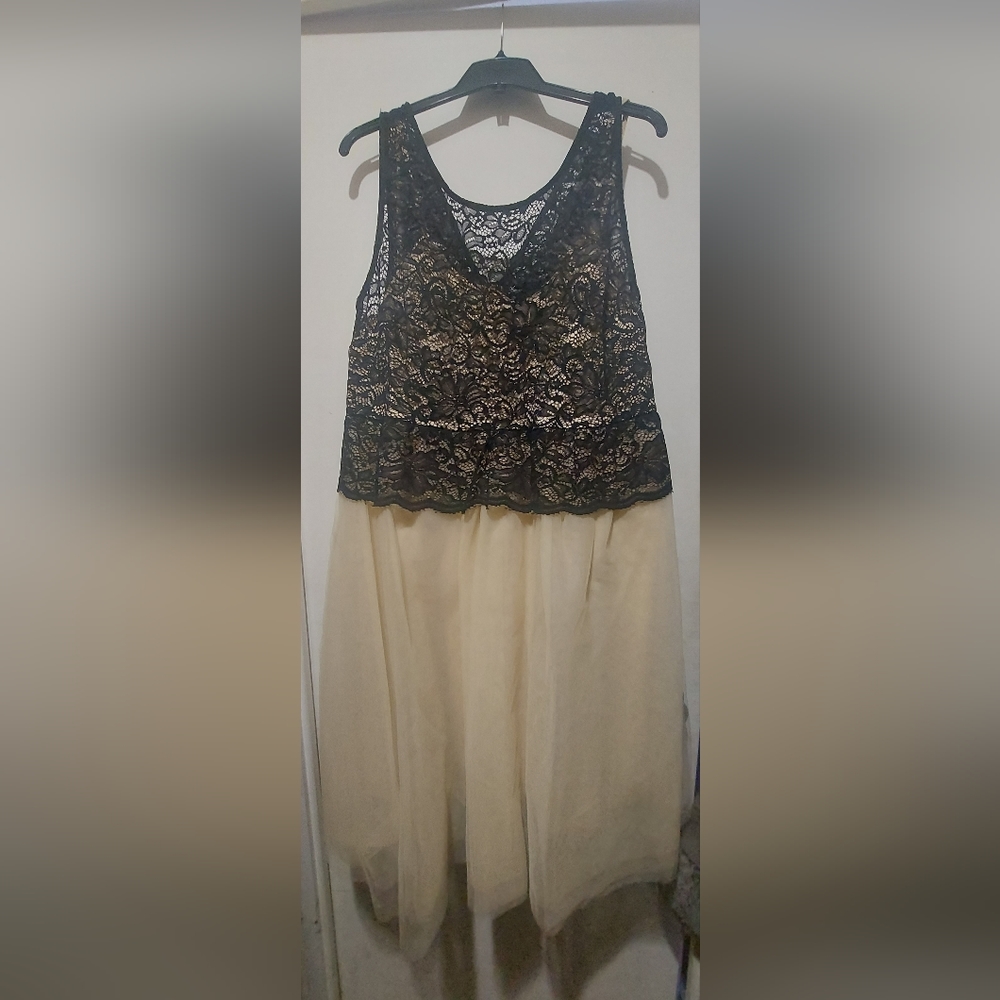 Cream & Black dress